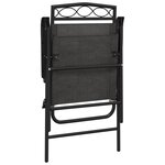 vidaXL Chaises de jardin pliables lot de 8 en acier et textilène