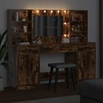 vidaXL Ensemble de Coiffeuse 3 Pièces Chêne fumé Bois d'ingénierie