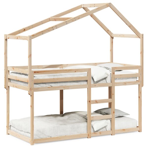 vidaXL Lit superposé sans matelas 90x200 cm bois de pin massif
