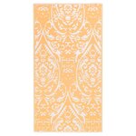 vidaXL Tapis d'extérieur Orange et blanc 120x180 cm PP