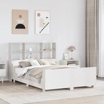 vidaXL Lit bibliothèque sans matelas blanc 120x200 cm bois massif