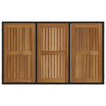 Ensemble de Salle à Manger de Jardin de 7 pièces vidaXL Rattan Poly Noir