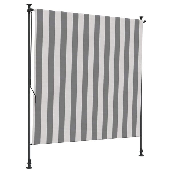 vidaXL Store Roulant Extérieur Anthracite et blanc 200 x 270 cm