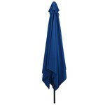 vidaXL Parasol de jardin Bleu et Noir 295 x 295 x 245 cm