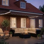 vidaXL Auvent rétractable électrique Marron 2 5 x 2 m