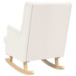 vidaXL Chaise à bascule Crème 62 x 80 x 85 cm Bouclé