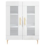 vidaXL Buffet Blanc brillant 69 5x34x90 cm Bois d'ingénierie
