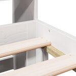 vidaXL Lit bibliothèque sans matelas blanc 150x200 cm bois pin massif