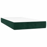 vidaXL Sommier à lattes de lit avec matelas Vert foncé 100x200 cm