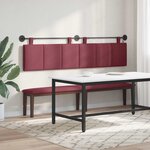 vidaXL Tête de lit suspendue Avec lumière LED Bordeaux Tissu