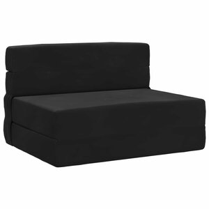vidaXL Canapé-lit pliable Noir 70 x 80 x 60 cm Tissu