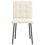 vidaXL Chaises à manger lot de 2 Crème Velours