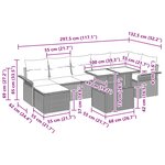 vidaXL Ensemble de canapé de jardin 8 Pièces Marron Poly rotin