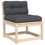 vidaXL Salon de jardin 8 Pièces avec coussins Bois de pin massif