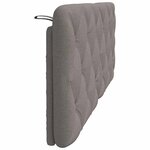 vidaXL Coussin de tête de lit taupe 120 cm tissu