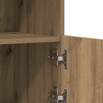 vidaXL Buffet avec lumières LED Chêne 81x37x67 cm
