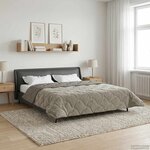 vidaXL Duvet d'hiver Matelassé Gris clair 220 x 240 cm