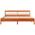 vidaXL Cadre de lit sans matelas cire marron 200x200cm bois pin massif