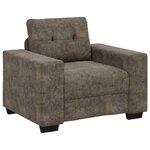 vidaXL Canapé 3 Pièces Gris foncé 221 x 80 x 80 cm Tissu en lin mélangé