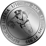 Pièce de monnaie en Platine 12 Dollars g 0.031 (1/1000 oz) Millésime 2026 Alien First Responders POLICE (PRÉCOMMANDE)