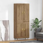 vidaXL Haut Armoire Chêne artisanal 69 5 x 34 x 180 cm