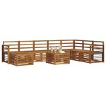 vidaXL Ensemble de canapés d'extérieur 9 pc Naturel