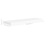 vidaXL Étagères murales flottantes 4 Pièces blanc 80x23 5x3 8 cm MDF