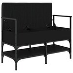vidaXL Banc à chaussures noir 85 5x42x57 5 cm bois d'ingénierie