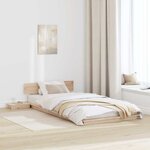vidaXL Cadre de lit Marron 100 x 200 cm bois