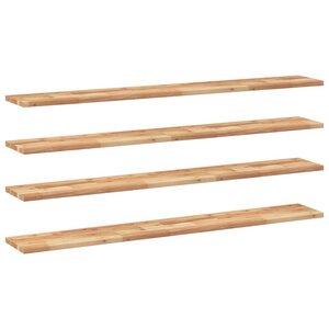 vidaXL Étagères flottantes 4 Pièces 160x20x2 cm acacia massif à l'huile
