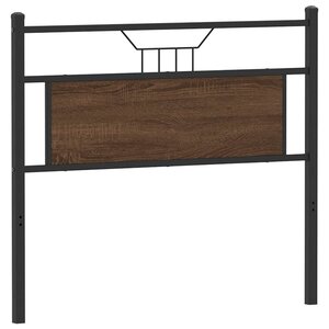 vidaXL Tête de lit de remplacement chêne marron 107 cm bois d'ingénierie et acier