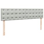 VidaXL Cadre de lit ottoman avec matelas gris clair 180x200 cm velours