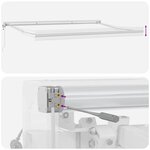 vidaXL Auvent rétractable anthracite et blanc 5x3 m tissu et aluminium