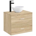 vidaXL Lavabo de salle de bains Noir Mat 32 x 32 x 13 cm métal