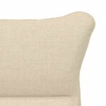 vidaXL Fauteuil relaxant Crème 69 x 74 x 93 cm tissu