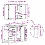 vidaXL Ensemble de mobilier de salle de bain 3 Pièces Chêne noir