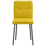 vidaXL Chaises à manger lot de 4 jaune velours
