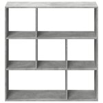 vidaXL Étagère séparatrice de pièce gris béton 102x29x103 5 cm