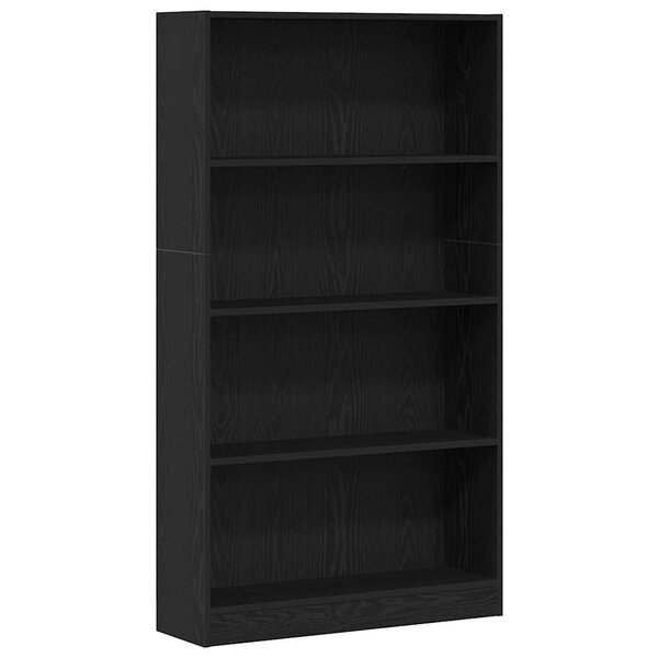 vidaXL Bibliothèque à 4 niveaux chêne noir 80x24x143 cm