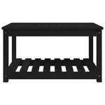 vidaXL Table de jardin noir 82 5x50 5x45 cm bois massif de pin