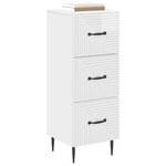 vidaXL Armoire à tiroirs Blanc brillant 33 x 34 5 x 89 5 cm