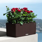 LECHUZA Jardinière BALCONERA Cottage 50 ALL-IN-ONE Moka