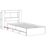 vidaXL Cadre de lit avec rangement Gris béton 80 x 200 cm