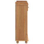vidaXL Vitrine à vin ASKIM avec 12 porte-bouteilles en bois massif de pin marron miel