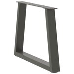 vidaXL Pieds de table basse en forme de V  2 pièces  anthracite  50 x (42-43 3) cm  acier