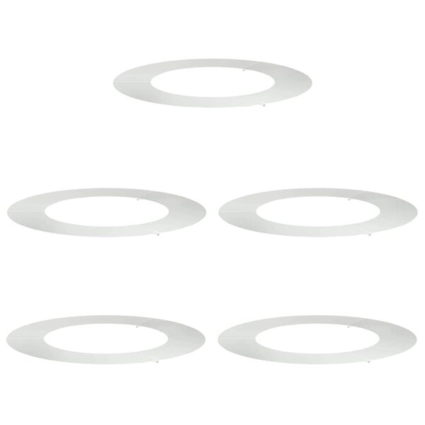 vidaXL Anneaux d'arbre plats 5 Pièces Argent Ø50 / 80 cm Acier galvanisé