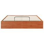 vidaXL Cadre de lit ottoman avec rangement Brun Ciré 160 x 200 cm