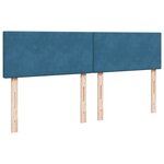 vidaXL Sommier à lattes de lit et matelas Bleu 200x200 cm velours