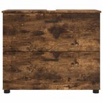 vidaXL Cabinet de salle de bain Chêne fumé 76 5 x 35 x 64 cm