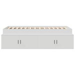 vidaXL Cadre de lit avec tiroir Blanc 70 x 190 cm Bois d'ingénierie